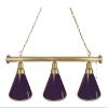 Holland Bar Stool Purple 3 Shade Billiard Light with Brass Fixture by the Co. view 1