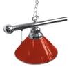 Holland Bar Stool Co. Red 3 Shade Billiard Light with Chrome Fixture by The view 2