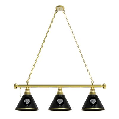 HBS Los Angeles Kings 3 Shade Billiard Light with Brass Fixture by Holland Bar Stool