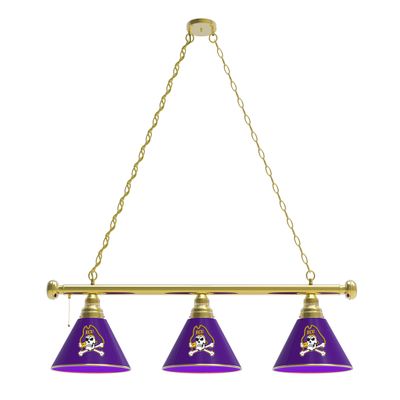 HBS East Carolina 3 Shade Billiard Light with Brass Fixture by The Holland Bar Stool Co.