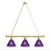 HBS East Carolina 3 Shade Billiard Light with Brass Fixture by The Holland Bar Stool Co. view 1
