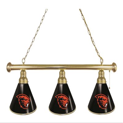 Holland Bar Stool Co. Oregon State 3 Shade Billiard Light with Brass Fixture by The