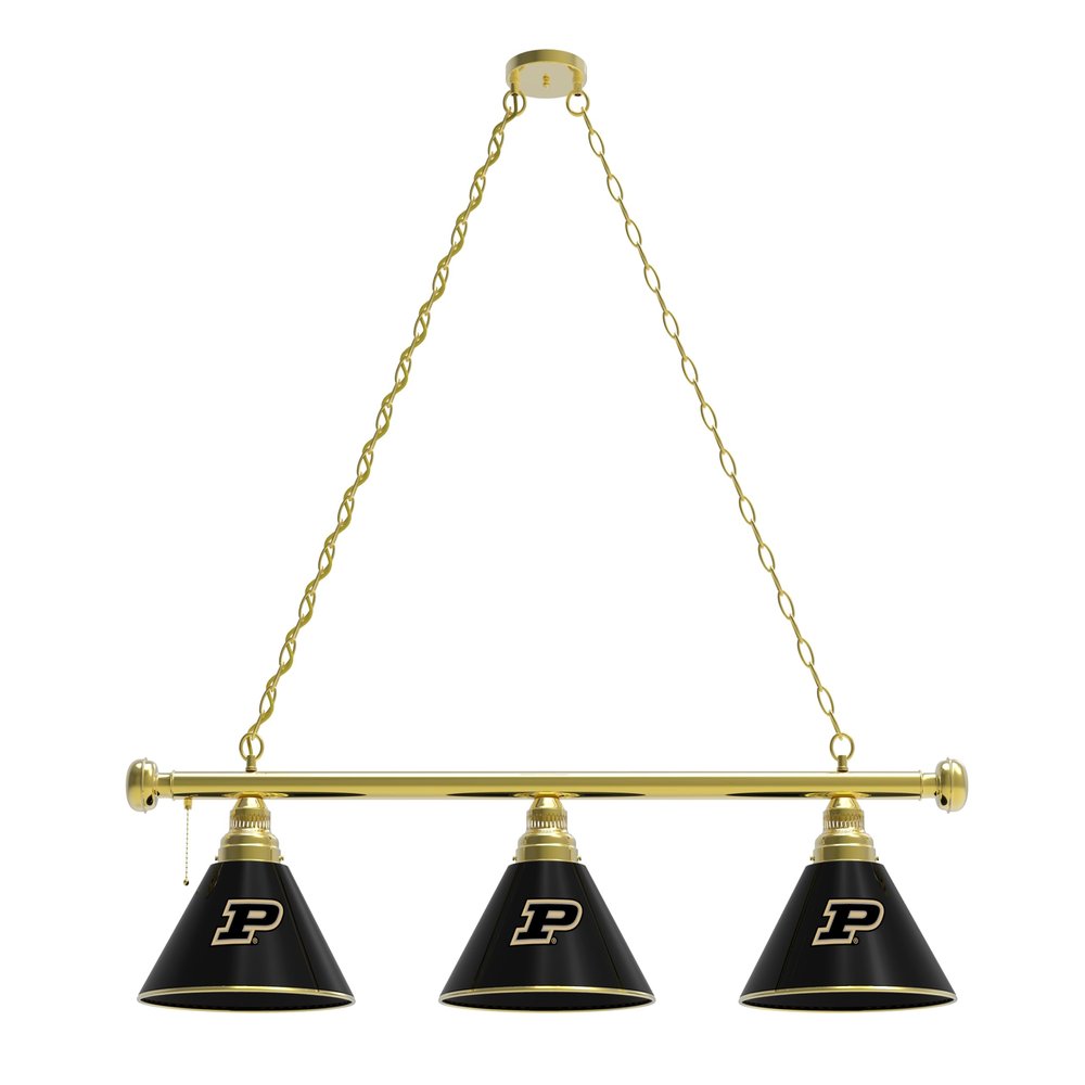 HBS Purdue 3 Shade Billiard Light with Brass Fixture by The Holland Bar Stool Co.