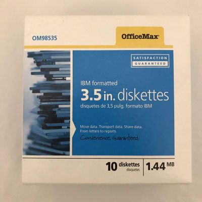 OfficeMax 10 pack of 3.5" diskettes