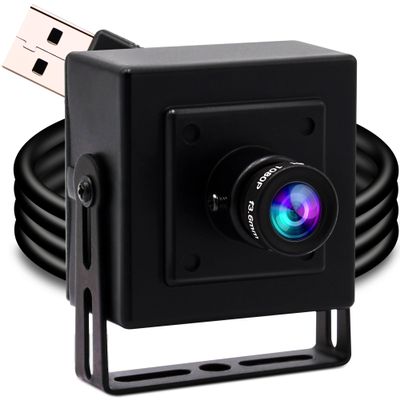 ELP Mini Box USB Camera for Computer 5megapixel HD Webcam with 3.6mm Lens for Machine Vision OV5640 UVC USB2.0 Lightburn PC Camera for Engraving Machine,3D Printer,Robot,3D Scanner