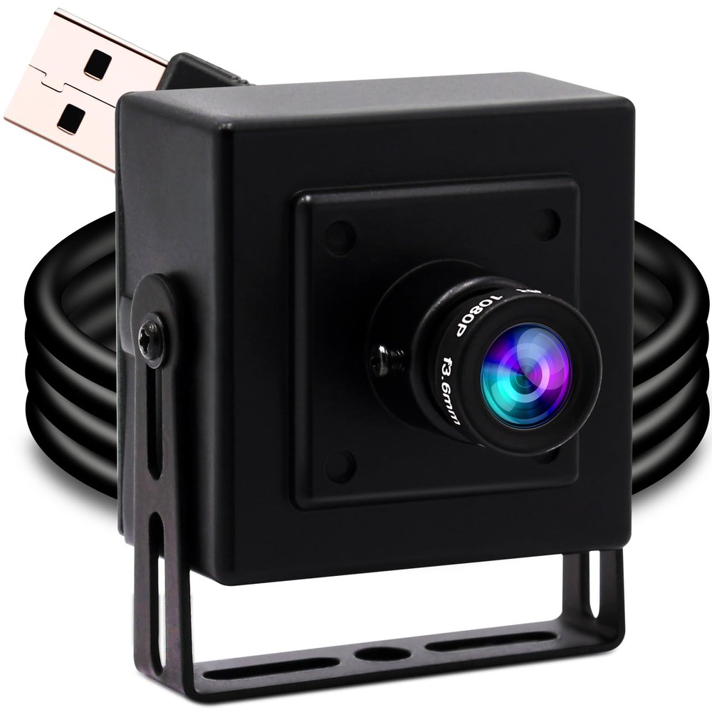 ELP Mini Box USB Camera for Computer 5megapixel HD Webcam with 3.6mm Lens for Machine Vision OV5640 UVC USB2.0 Lightburn PC Camera for Engraving Machine,3D Printer,Robot,3D Scanner