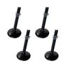 Game Room Guys Set of 4 Black Heavy Duty Leg - 3" Shaft, 1 3/4" Base, 3/8-16 Thread view 3