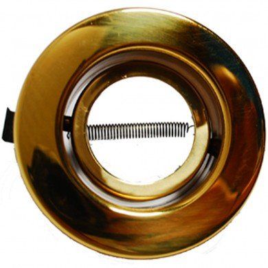 Ark Lighting ARLV4055G4-LED-PB LED Recessed Lighting Trim, 4" 2W Max Low Voltage Trim Pucklight w/Gimbal Ring - Polished Brass