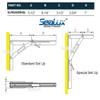 SeaLux Stainless Steel Heavy Duty Folding Bracket for Table,Shelving,Bench Max Load 550 lbs view 2