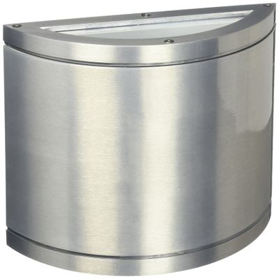 WAC Lighting WS-W2610-AL Tube LED Outdoor Half Cylinder Up and Down Wall Light Fixture, One Size, White/Brushed Aluminum
