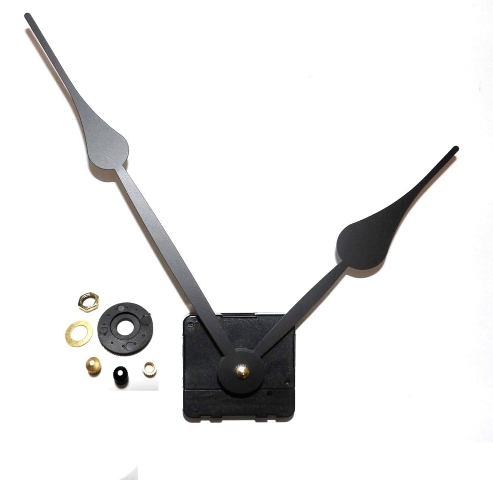 High Torque (Silent Sweep) Clock Movement with Large 8" Spaded Hands (#34) Large Wall Clock Clock Parts High Torque Non Ticking