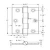 Deltana DSB3025U10B Solid Brass 3-Inch x 2 1/2-Inch Screen Door Hinge view 2
