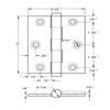 Deltana DSB3025U15 Solid Brass 3-Inch x 2 1/2-Inch Screen Door Hinge view 2