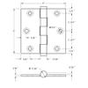 Deltana DSB319 Solid Brass 3-Inch x 3-Inch Square Hinge view 2