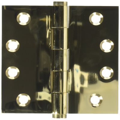 Deltana DSB43-UNL Solid Brass 4-Inch x 4-Inch Square Hinge