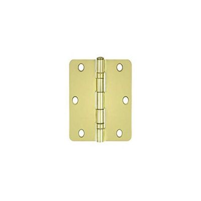 Deltana S35R4BB3 Ball Bearing Steel 3 1/2-Inch x 3 1/2-Inch x 1/4-Inch Radius Hinge