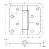 Deltana DSH4R515BM Single Action Steel 4-Inch x 4-Inch x 5/8-Inch Spring Hinge view 2
