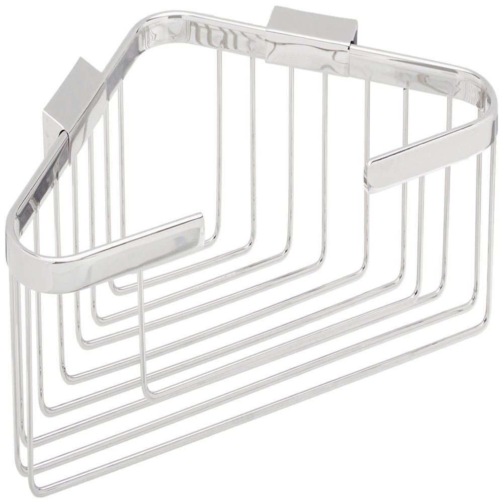 Wire Basket, 13IN Corner Basket Bright Nickel