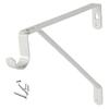 Closet Rod & Shelf Support Bracket | Compensates for Shelf Cleat | Fits All Round Wardrobe Poles up to 1 | White | 1 Pack view 1