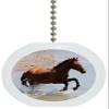 Horse on Beach Day Solid Ceramic Fan Pull view 1