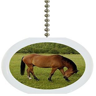 Horse in Pasture Solid Ceramic Fan Pull