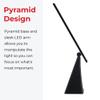V LIGHT LED USB Desk Lamp, Pyramid Style Reading Lamp, Small Touch Light Lamp, 3 Level Touch Dimming Switch, Black view 2