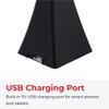 V LIGHT LED USB Desk Lamp, Pyramid Style Reading Lamp, Small Touch Light Lamp, 3 Level Touch Dimming Switch, Black view 4