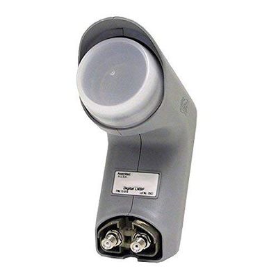 Dual LNBF Satellite D-Channel Feed Digital Amplified D-Tube Dish Receiver Antenna, Replacement OEM Original Standard, Low Noise
