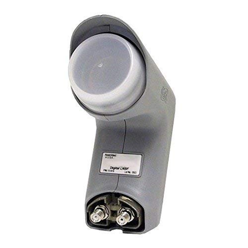 Dual LNBF Satellite D-Channel Feed Digital Amplified D-Tube Dish Receiver Antenna, Replacement OEM Original Standard, Low Noise