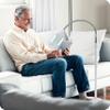 Brightech LightView Pro LED Magnifying Floor Lamp - Daylight Bright Full Spectrum Magnifier Lighted Glass Lens - Height Adjustable Gooseneck Standing Light - for Reading Task Craft Lighting - White view 2