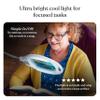 Brightech LightView Pro LED Magnifying Floor Lamp - Daylight Bright Full Spectrum Magnifier Lighted Glass Lens - Height Adjustable Gooseneck Standing Light - for Reading Task Craft Lighting - White view 3