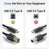 Cable Matters USB C to USB B 3.0 Cable - 3.3ft, USBB to USBC Cable with Type-B 3.0 Connector, Black view 3