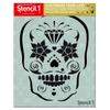 Stencil1 Sugar Skull Stencil 8.5" x 11" Halloween Decorating view 2