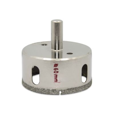 Flyshop Silver Tone Glass Cutting Diamond Hole Saw Tool 60mm, 2-3/8" Hole Diameter