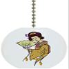 Carolina Hardware and Decor Oriental Geisha Solid Ceramic Fan Pull view 1