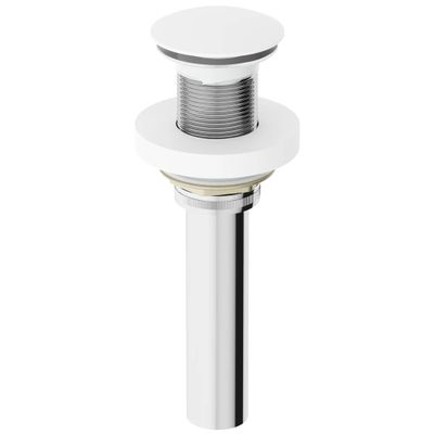 VIGO 2.75" Diameter Vessel Bathroom Sink Pop-Up Drain and Mounting Ring Without Overflow in Matte White Finish