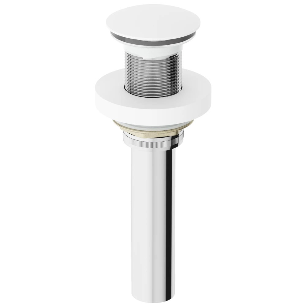 VIGO 2.75" Diameter Vessel Bathroom Sink Pop-Up Drain and Mounting Ring Without Overflow in Matte White Finish