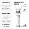 VIGO 2.75" Diameter Vessel Bathroom Sink Pop-Up Drain and Mounting Ring Without Overflow in Matte White Finish view 4