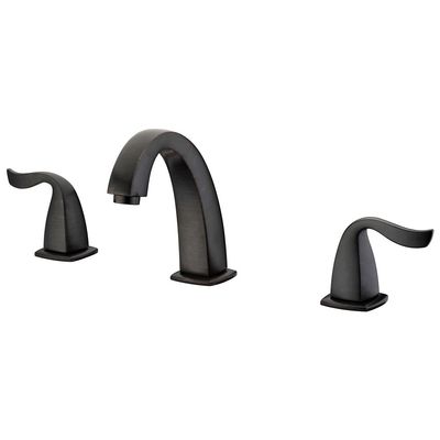Dawn AB04 1272DBR 3-Hole Widespread Lavatory Faucet with Lever Handles for 8" Centers, Dark Brown Finished