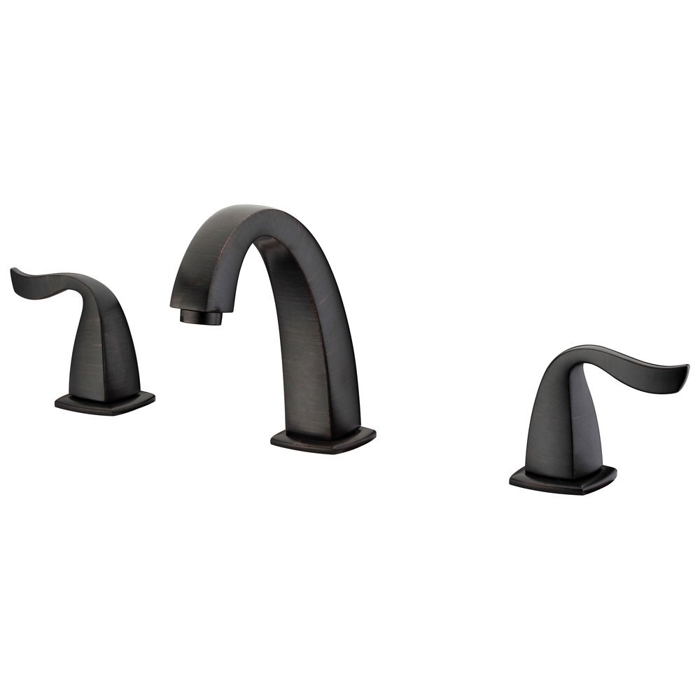 Dawn AB04 1272DBR 3-Hole Widespread Lavatory Faucet with Lever Handles for 8" Centers, Dark Brown Finished