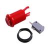 Reyann 6x Happ Type Standard Arcade Push Button - Red - With Microswitch view 4