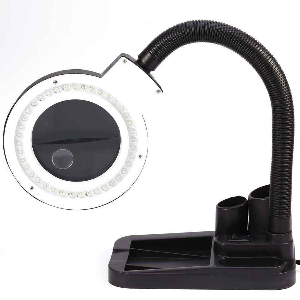 Yosoo 40 LED Illuminated 5X 10X Magnifier & Desk Lamp LED Lighting Magnifying Lamp