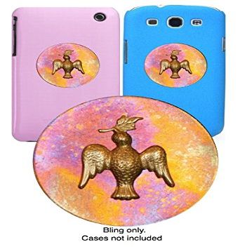 Dove of Peace. Made in The USA Gift Quality Bling personalizes Smartphones, cellphones, Cases etc. Good Luck Charm, Lucky Charm, Amulet and Touchstone Best Gift 2015 Under $15