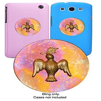 Dove of Peace. Made in The USA Gift Quality Bling personalizes Smartphones, cellphones, Cases etc. Good Luck Charm, Lucky Charm, Amulet and Touchstone Best Gift 2015 Under $15