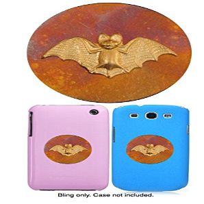 DRACULA'S BAT .Made in the USA gift quality BLING personalizes smartphones, cellphones, cases etc. Good luck charm, lucky charm, amulet and touchstone Best Gift 2015 under $15