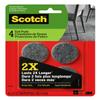 Scotch Heavy Duty Felt Pads, Round, Gray, 1.5-Inch Diameter, 4 Pads/Pack (SP871-NA) view 1