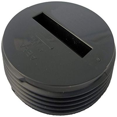 LASCO 33-3298 Countersunk Slotted ABS Black Plastic Cleanout Plug, 4-Inch