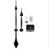 Takane National Artcraft Clock Movement Kit with Large Black Hands and Mechanism with 7/16 Inch Shaft - Fits Face Thickness up to 5/16 Inch view 1