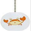 Orange Crab Nautical Solid Ceramic Fan Pull view 1