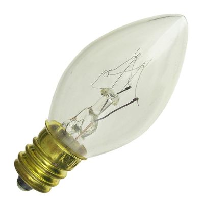 Decorative 10C7/CL 230V, 10 Watt, E12 Base, Clear Light Bulb (10 Pack)